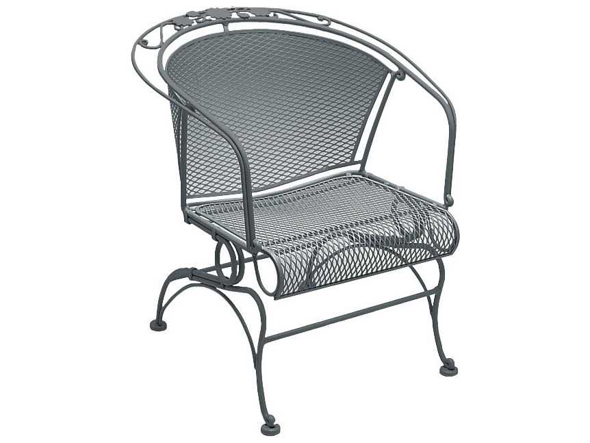 Woodard Briarwood Wrought Iron Coil Spring Barrel Chair | WR400088