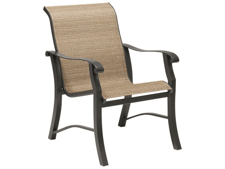 Woodard Cortland Sling Aluminum Dining Arm Chair