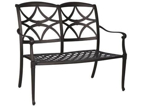 Woodard Wiltshire Cast Aluminum Bench with Cushion