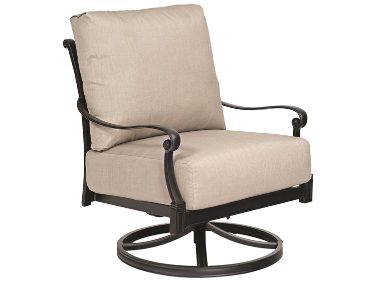 Woodard Wiltshire Cast Aluminum Swivel Rocker Lounge Chair