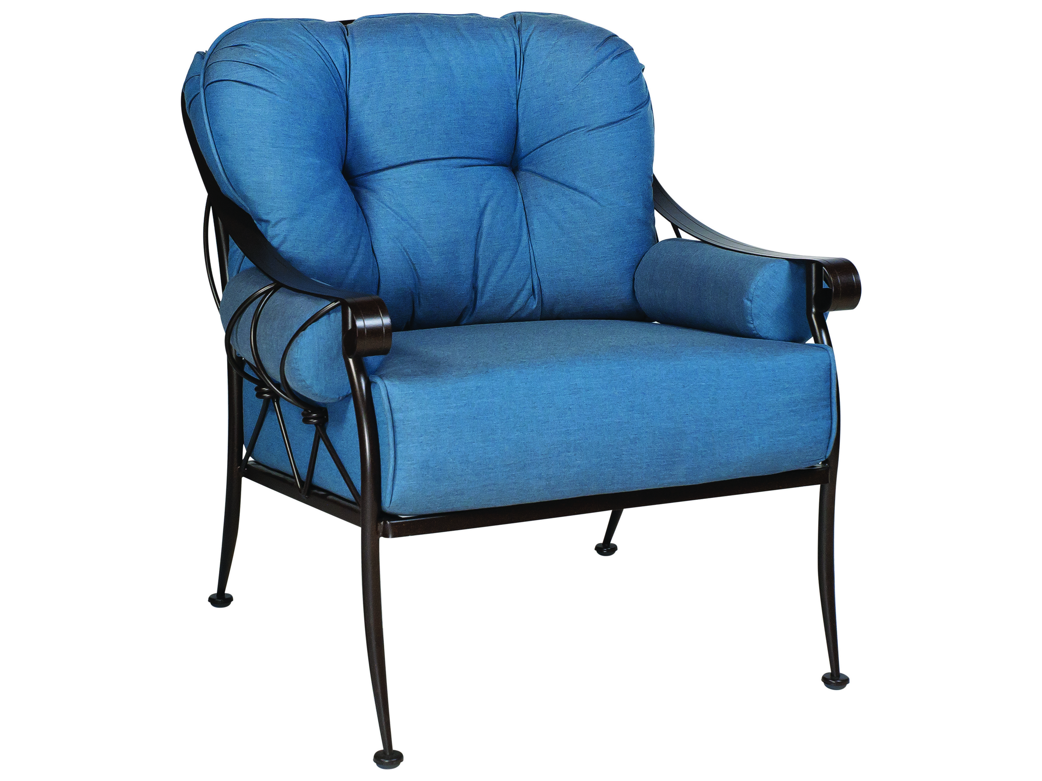 Woodard Derby Cushion Wrought Iron Lounge Chair | 4T0106