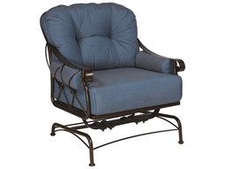 Woodard Derby Cushion Wrought Iron Spring Lounge Chair