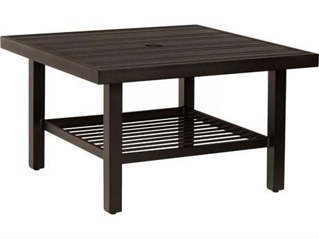 Woodard Tri-slat Aluminum 36'' Square Coffee Table