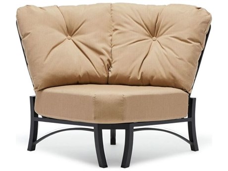 Woodard Cortland Cushion Aluminum Curved Sectional Lounge Chair