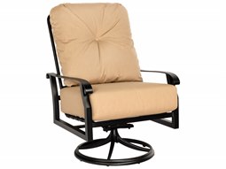 Woodard Cortland Cushion Aluminum Big Man's Swivel Rocker Lounge Chair