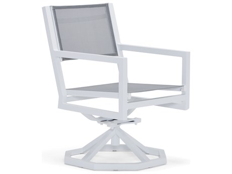 Woodard Palm Coast Sling Aluminum Swivel Rocking Dining Chair