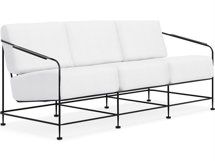 Woodard Reed Wrought Iron Cushion Sofa