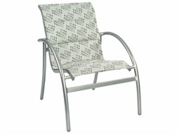 Woodard Tribeca Padded Sling Aluminum Stackable Dining Arm Chair