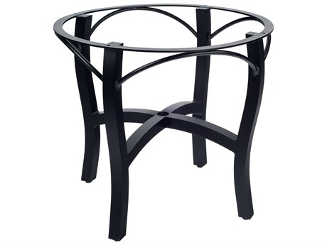 Woodard Carson Aluminum Dining Table, Round Table Base Metal