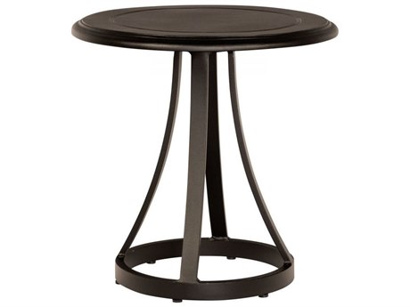 Woodard Solid Cast Aluminum 22'' Round End Table