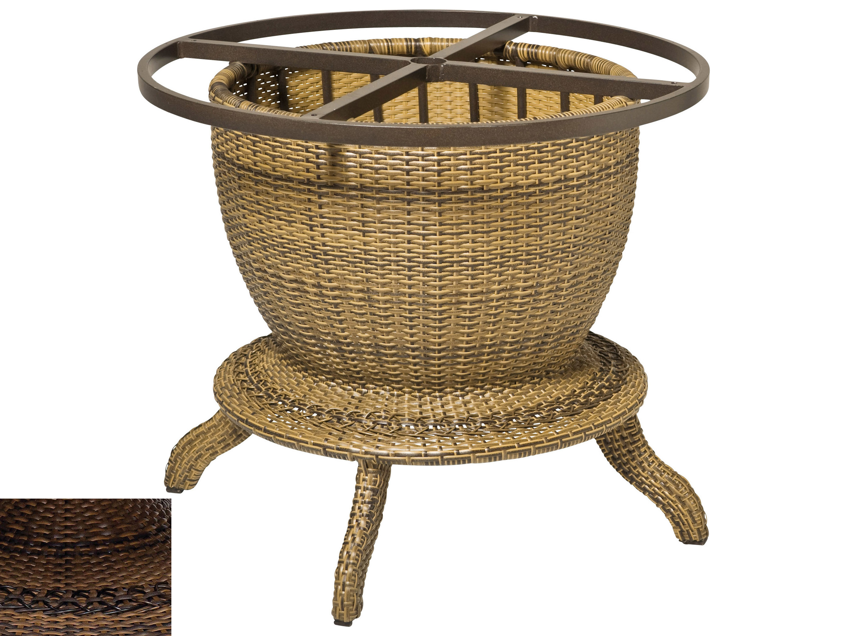 Woodard South Shore Wicker Dining Table Base (for 42 & 48 tops) | WR644800V
