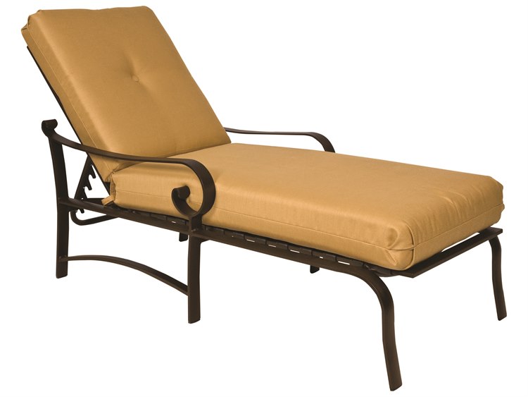 Woodard Belden Cushion Aluminum Adjustable Chaise Lounge