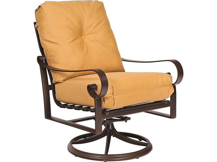 Woodard Belden Cushion Aluminum Swivel Rocker Lounge Chair