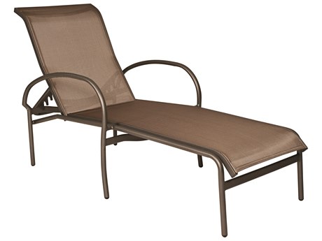 Woodard Rivington Sling Aluminum Stackable Adjustable Chaise Lounge