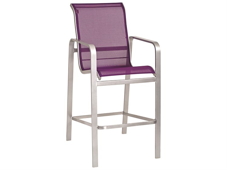Woodard Landings Sling Aluminum Outdoor Bar Stool 2
