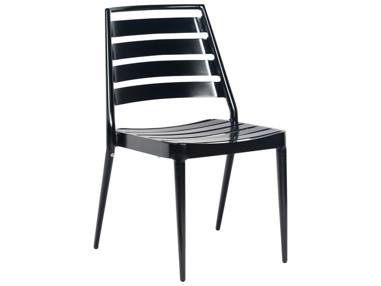 Woodard Slat Aluminum Stackable Patio Dining Side Chair