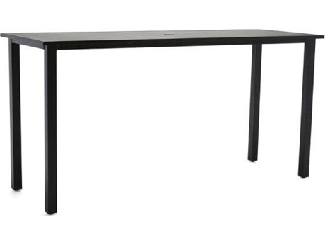 Woodard Communal Aluminum 84''W x 30''D Rectangular Bar Table
