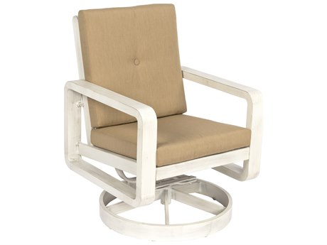 Woodard Vale Cushion Aluminum Swivel Rocker Dining Arm Chair