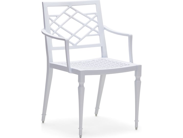 Woodard Alexa Hampton Tuoro Aluminum Outdoor Patio Dining Arm Chair