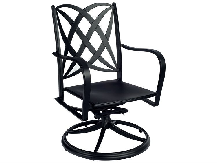 Woodard Apollo Cast Aluminum Swivel Rocker Dining Arm Chair