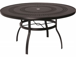 54'' Wide Round Trellis Top Table with Umbrella Hole