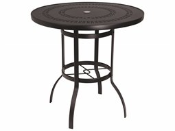 42'' Wide Round Trellis Top Bar Table with Umbrella Hole