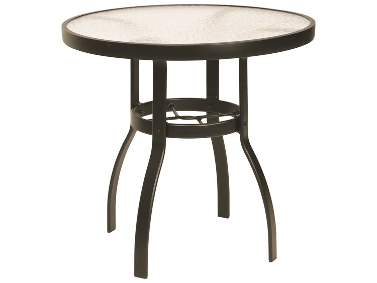 Woodard Deluxe Aluminum 30'' Round Acrylic Top Dining Table