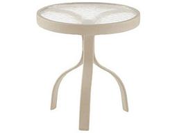 Woodard Aluminum Deluxe 18'' Round Acrylic Top End Table