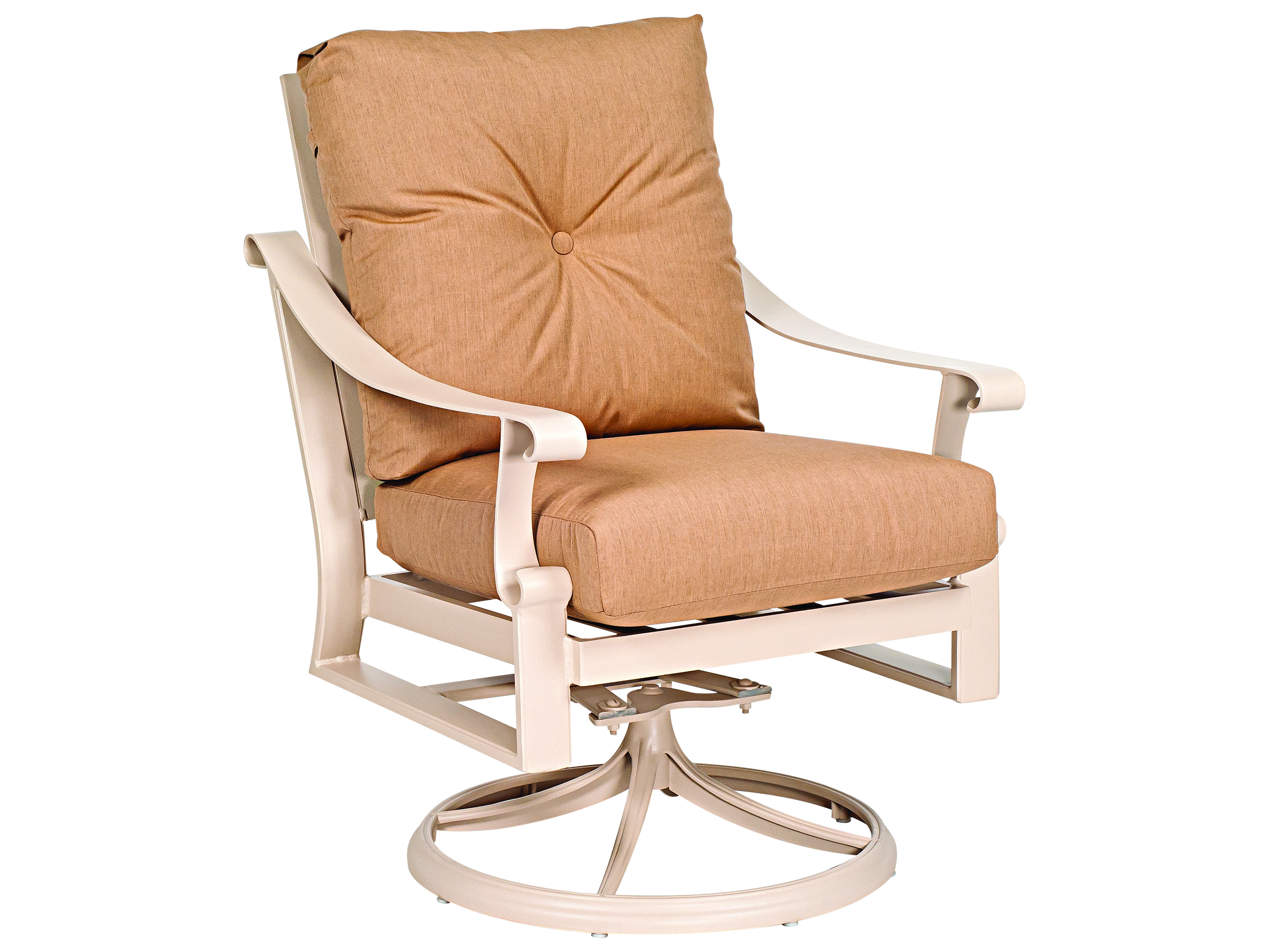 Woodard Bungalow Cushion Aluminum Swivel Rocker Lounge Chair | 8Q0477