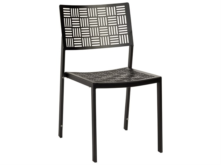Woodard New Century Wrought Iron Stackable Dining Side Chair