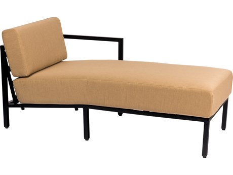 Woodard Closeout Salona By Joe Ruggiero Aluminum Right Arm Chaise Lounge - Frame Only