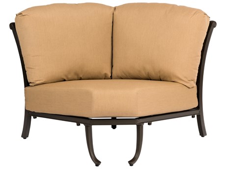 Woodard Closeout Holland Cushion Cast Aluminum Corner Lounge Chair