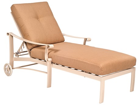 Woodard Closeout Bungalow Cushion Aluminum Adjustable Chaise Lounge