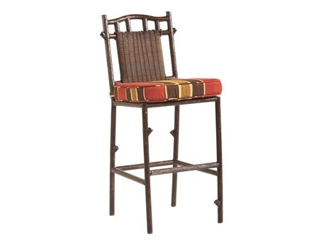 Woodard Closeout Chatham Run Wicker Bar Stool in Choconut - Frame Only