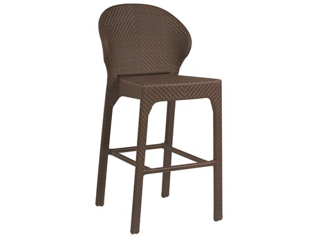 Woodard Closeout Bali Wicker Bar Stool without Arms in Coffee