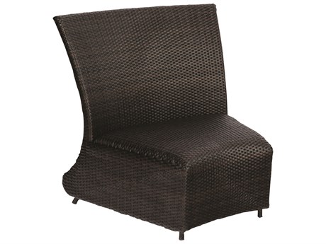 Woodard Closeout  Martine Wicker Lounge Chair and a Half in Black Olive
