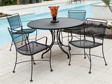 Rot iron discount dining table price