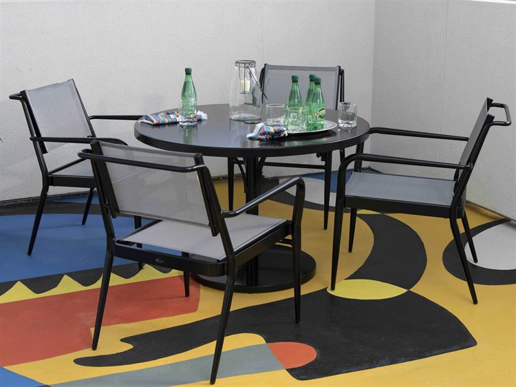 Woodard Daytona Sling Aluminum Outdoor Dining Set