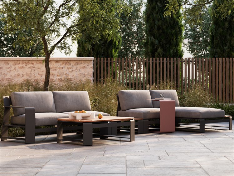 Woodard Gather Aluminum Cushion Lounge Set 4