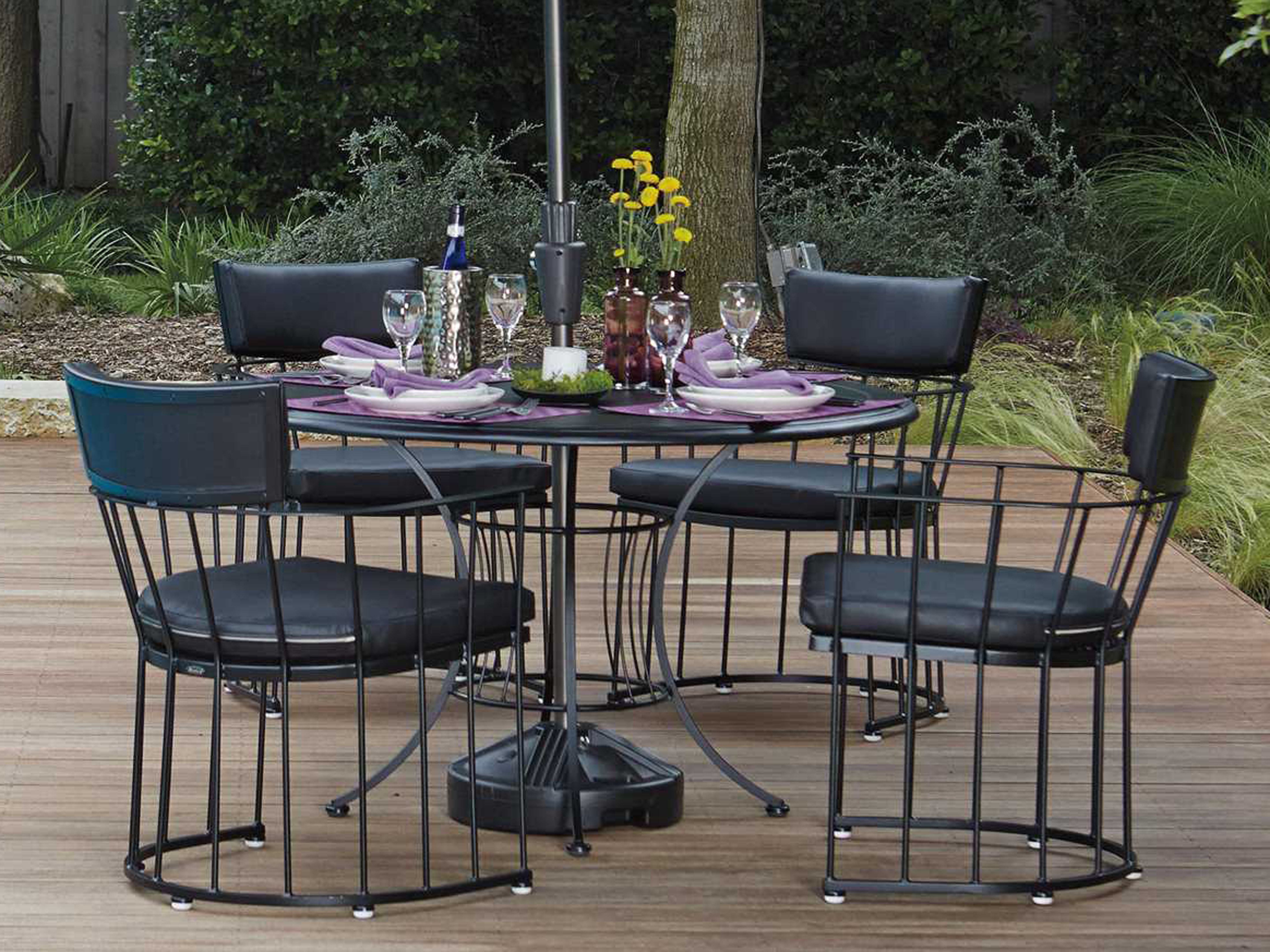 Woodard Easton Wrought Iron Dining Table Base Only WR1N4800