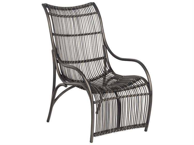 Woodard Cape Wicker Charcoal Gray Cape Outdoor Patio Lounge Chair