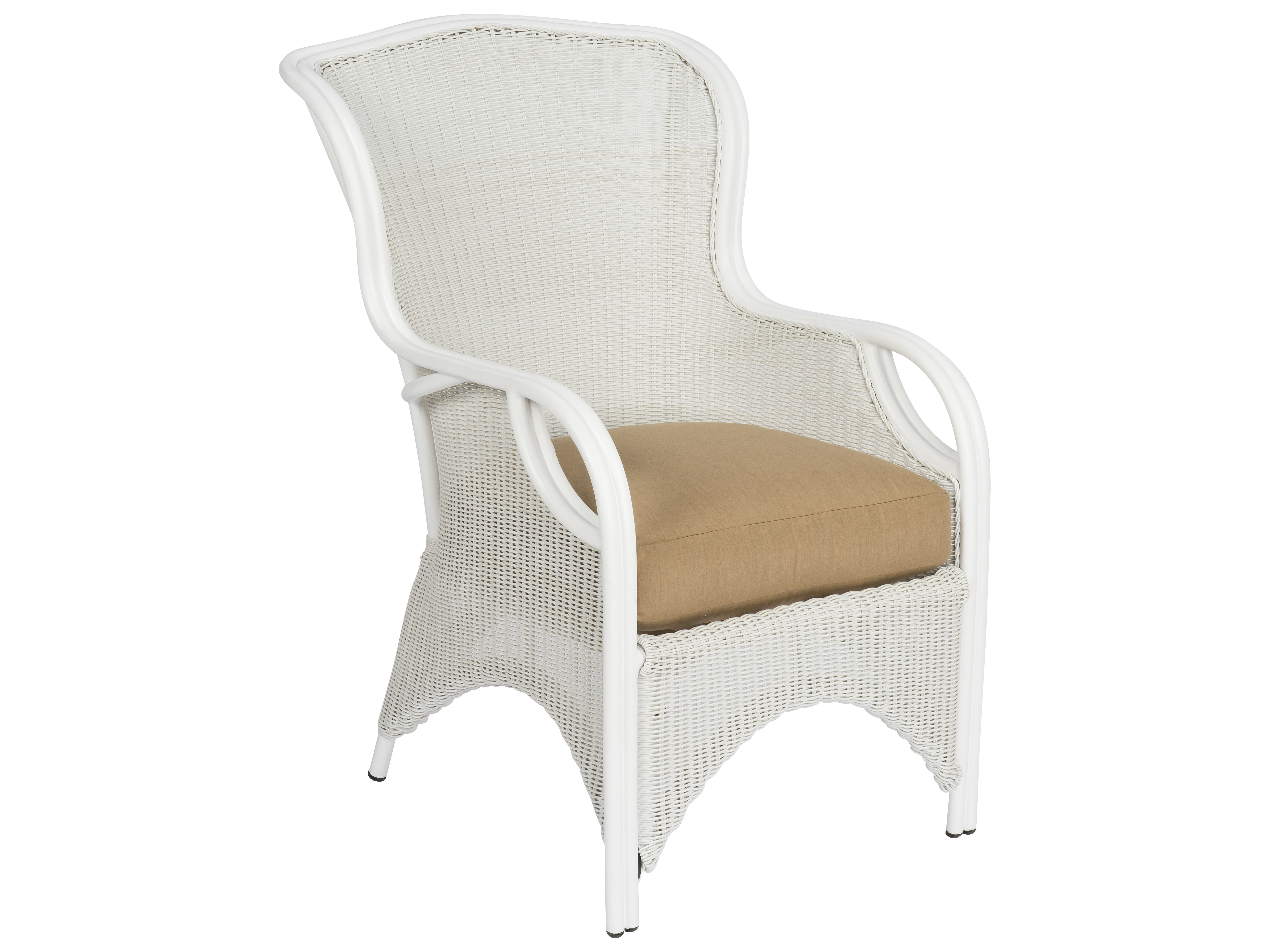 Woodard Heirloom Pristine White Wicker Occasional Chair S570011