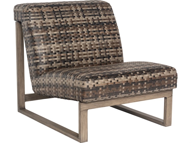 Woodard Reunion Wicker Calico Modular Outdoor Lounge Chair