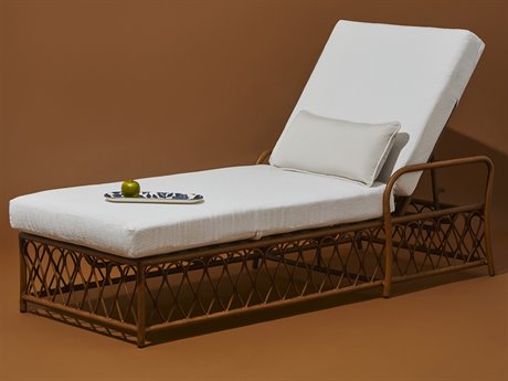 Woodard Cane Aluminum Patio Chaise Lounge