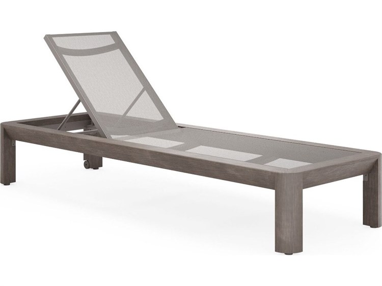 Woodard Beau Teak Sling Chaise Lounge