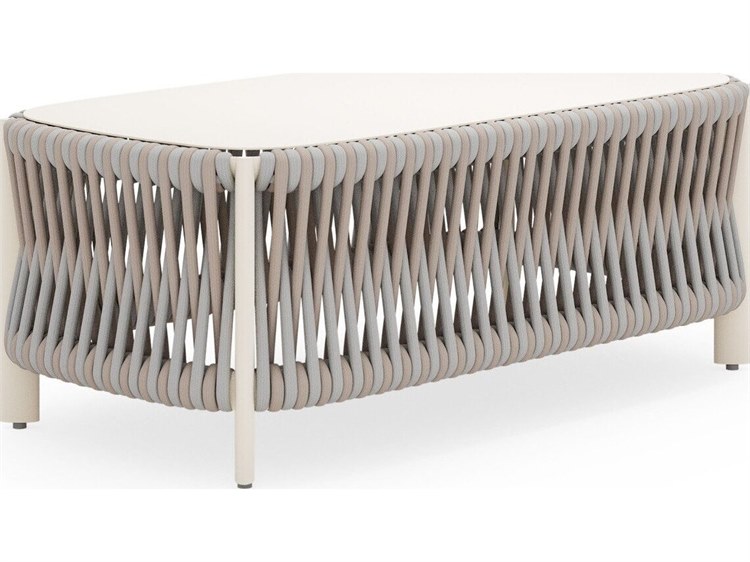 Woodard Eve Aluminum Rectangular Coffee Table