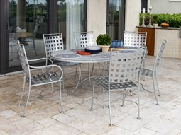 Woodard Briarwood Wrought Iron Patio Dining Set WRBRIARWOODDINSET