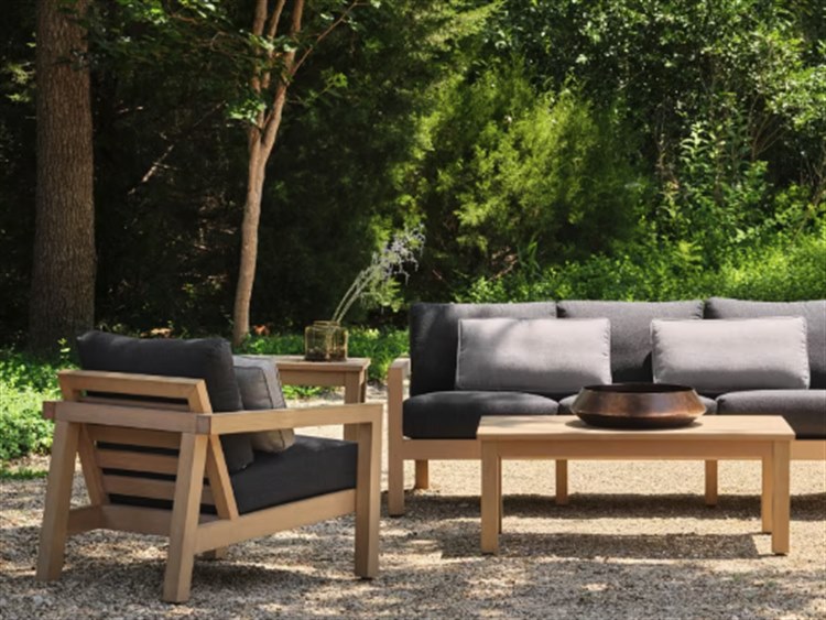 Woodard Sierra Teak Outdoor Patio Lounge Set