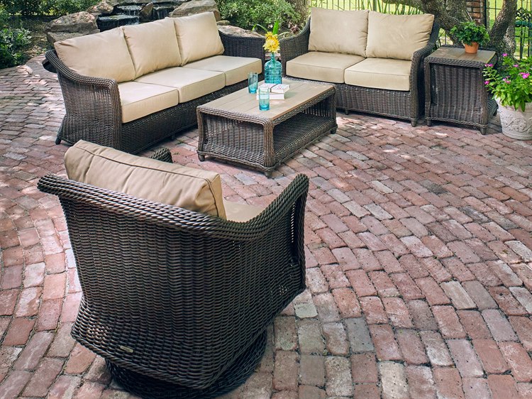 Winston wicker loveseat patio set