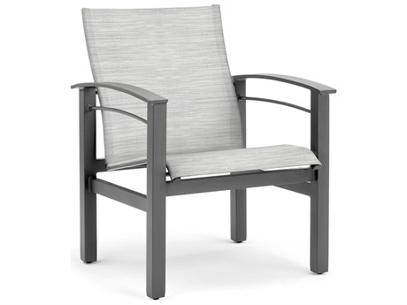 Winston Quick Ship Stanford Sling Aluminum Dining Arm Chair